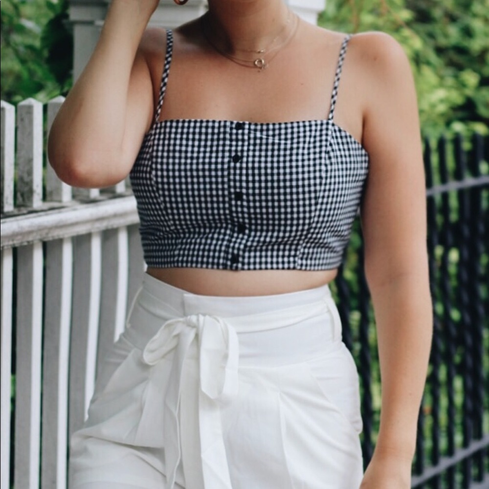 Forever21 Gingham Crop Top